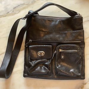 brighton large black crossbody messenger bag